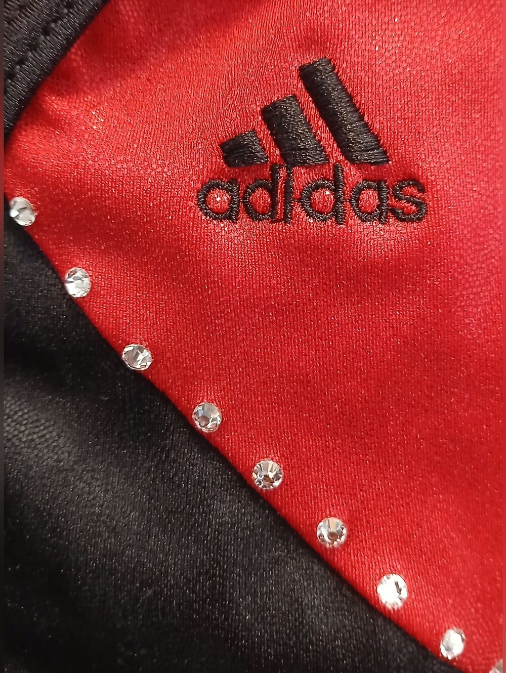 adidas Girls Medium/large Black and Red Leotard - Picture 3 of 3